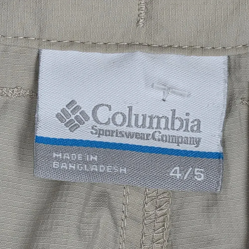 COLUMBIA KIDS OMNI-SHADE CARGO SHORTS – SIZE 4/5 – BEIGE – NYLON OUTDOOR SHORTS